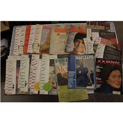 Lot of Chatelaine Magazines (30)(Various Dates 1958-1973)& Other Assorted Vintage Magazines