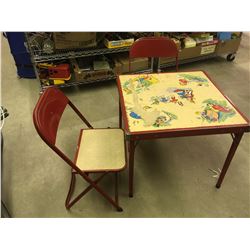 Kids Metal Folding Table With Metal Folding Chairs