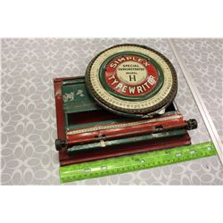 Vintage Simplex Typewriter