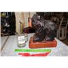 Image 2 : Wooden Bear, Metal Horse Sign& O’Keefe’s Extra Old Stock Glass Mug