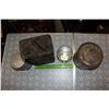 Image 2 : Koban Coffee Tin (Emptied)(1lb), Lubriplate Tin (Emptied)(5lb), Essolube D-3 Tin (Full)(1quart), Gol