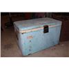 Image 4 : Metal Coleman Cooler, Wooden Box, Various Metal Wrenches& Tools