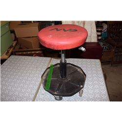 Padded Stool on Wheels