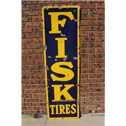 Fisk Tires Porcelain Sign (60”x18”)(Original)