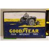 Image 1 : Good Year Farm Implement Tires Wooden Sign (39.5”x26”)