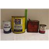 Image 1 : GM Ethylene Glycol Anti-Freeze Tin(1Gal), Texaco Havoline Motor Oil Tin(1Ltr), De Laval Oil Tin(Half