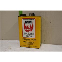 MM Hot Line Parts Hydraulic Fluid Tin (1Gallon)(Emptied)