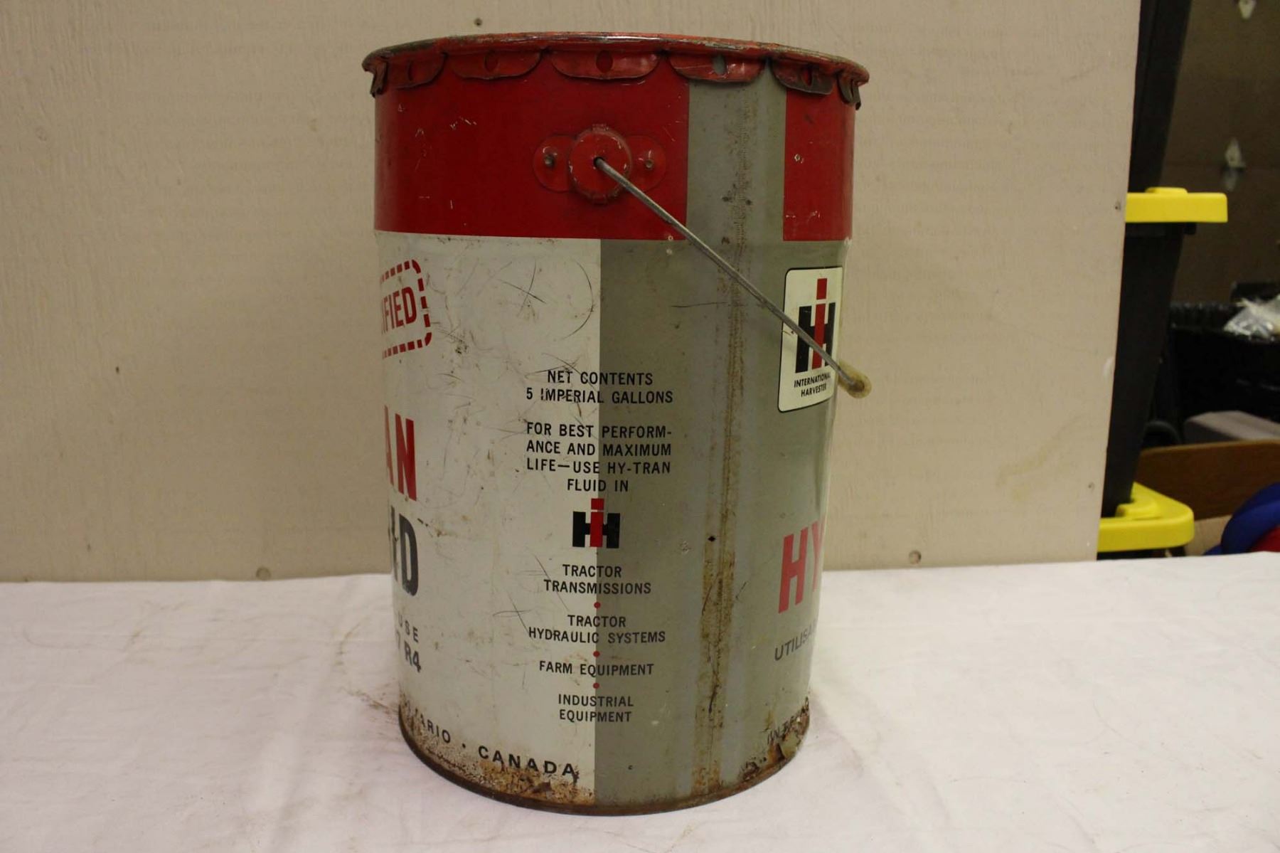 International Harvester HyTran Fluid Pail (5 Gallons)(Emptied)