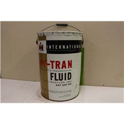 International Harvester Hy-Tran Fluid Pail (5 Gallons)(Emptied)