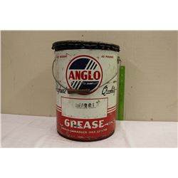 Anglo-Canadian Oil Limited. “Highest Quality” Grease Pail (45Lbs)(Emptied)