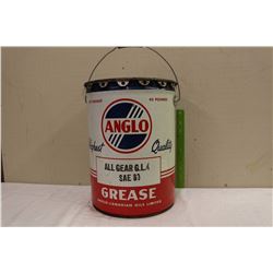 Anglo-Canadian Oil Limited. “Highest Quality” Grease Pail (45Lbs)(Emptied)