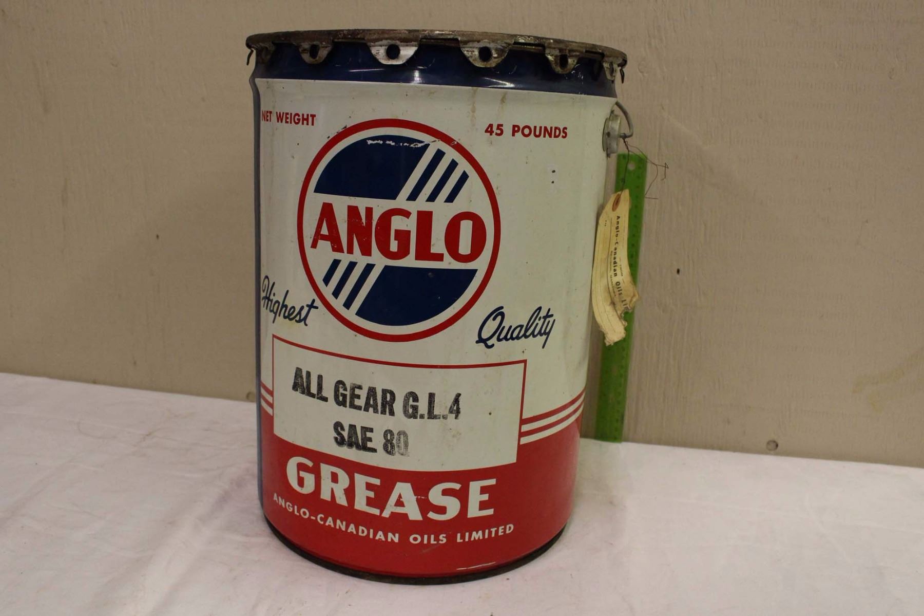 Anglo-Canadian Oil Limited. “Highest Quality” Grease Pail (45Lbs ...