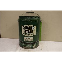 Quaker State Motor Oil Pail (5 Gallons)(Emptied)