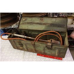 Metal Ammunition Box(28”x9”x9”)& Propane Gas Torch