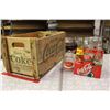 Image 1 : Coco-Cola Wooden Crate(20”x12”x10”)& Bottles