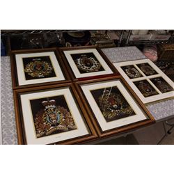 Royal Canadian-Mounted Police Framed Pictures (5)(16”x14”)(15”x17”)