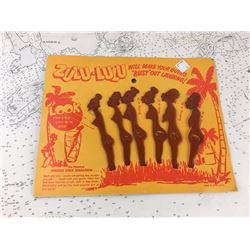 'Zulu-Lulu’ Black Americana Swizzle Sticks, Complete Set