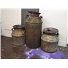 Image 1 : Lot Antique Farm Cream Cans 28" & 16" (3)