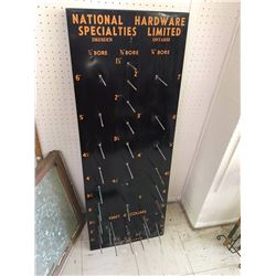 49” x 18" National Hardware Advertising Parts Rack