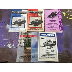 Lot Vintage Polaris Snowmobile Manuals (5)