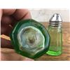 Image 2 : Green Uranium Glass, Hazel Atlas, salt & pepper