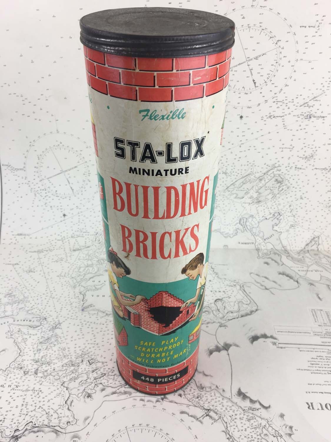 STA-LOX Building Bricks Vintage Toy FULL