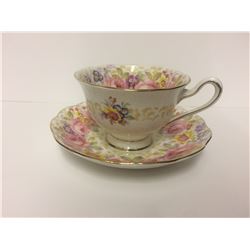 1 ROYAL ALBERT FINE BONE CUP & SAUCER SET SERENA FOOTED