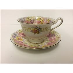 1 ROYAL ALBERT FINE BONE CUP & SAUCER SET SERENA FOOTED