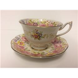 1 ROYAL ALBERT FINE BONE CUP & SAUCER SET SERENA FOOTED