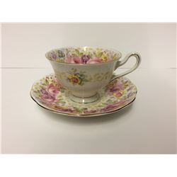 1 ROYAL ALBERT FINE BONE CUP & SAUCER SET SERENA FOOTED