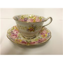 1 ROYAL ALBERT FINE BONE CUP & SAUCER SET SERENA FOOTED