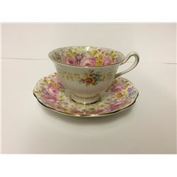 1 ROYAL ALBERT FINE BONE CUP & SAUCER SET SERENA FOOTED