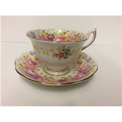 1 ROYAL ALBERT FINE BONE CUP & SAUCER SET SERENA FOOTED