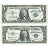 Image 1 : 1957 $1 Silver Certificate Currency Lot of 2