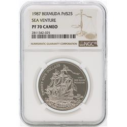 1987 PF70 Cameo Sea Venture $25 Bermuda