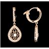Image 2 : 0.60 ctw Diamond Earrings - 14KT Rose Gold