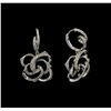 Image 2 : 1.03 ctw Diamond Earrings - 14KT White Gold