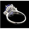 Image 3 : 4.92 ctw Sapphire and Diamond Ring - Platinum