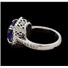 Image 3 : 5.04 ctw Tanzanite and Diamond Ring - 14KT White Gold