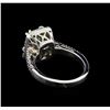 Image 3 : 2.32 ctw Aquamarine and Diamond Ring - 14KT White Gold