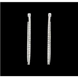 2.09 ctw Diamond Earrings - 18KT White Gold