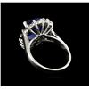 Image 3 : 6.41 ctw Tanzanite and Diamond Ring - 14KT White Gold