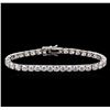 Image 1 : 18KT White Gold 14.97 ctw Diamond Tennis Bracelet