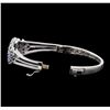 Image 3 : 5.44 ctw Sapphire and Diamond Bangle Bracelet - 14KT White Gold