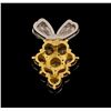 Image 2 : 0.60 ctw Diamond Pendant - 18KT Yellow and White Gold