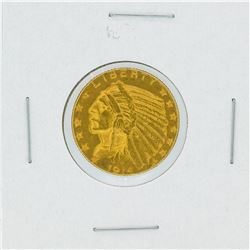 1914-D $5 Indian Head Half Eagle Gold Coin