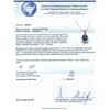 Image 3 : 1.67 ctw Sapphire and Diamond Pendant With Chain - 14KT White Gold