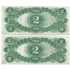 Image 2 : (2) Consecutive 1917 $2 Legal Tender