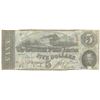 Image 1 : 1863 $5 The Confederate States of America Note T-60 CC