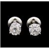 Image 1 : 1.21 ctw Diamond Stud Earrings - 14KT White Gold